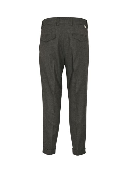 Pantalone in cotone con pinces Grigio Paolo Pecora | B12A 30898995